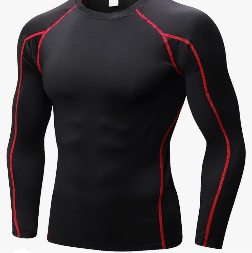 Tesla Men's Long Sleeve Compression Shirts Dry Fit Workout Baselayers 2XL